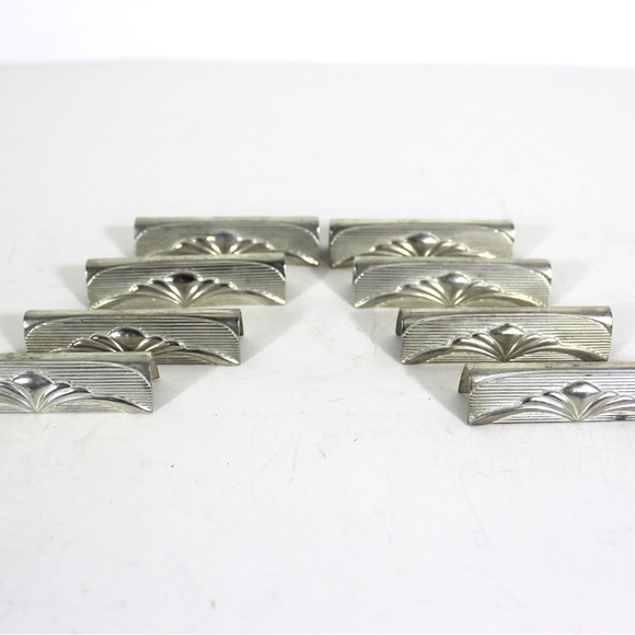 Set of Eight Silverplate Art Deco Knife Rests, Chopstick Holders, Silver Plated - Picture 6 of 7